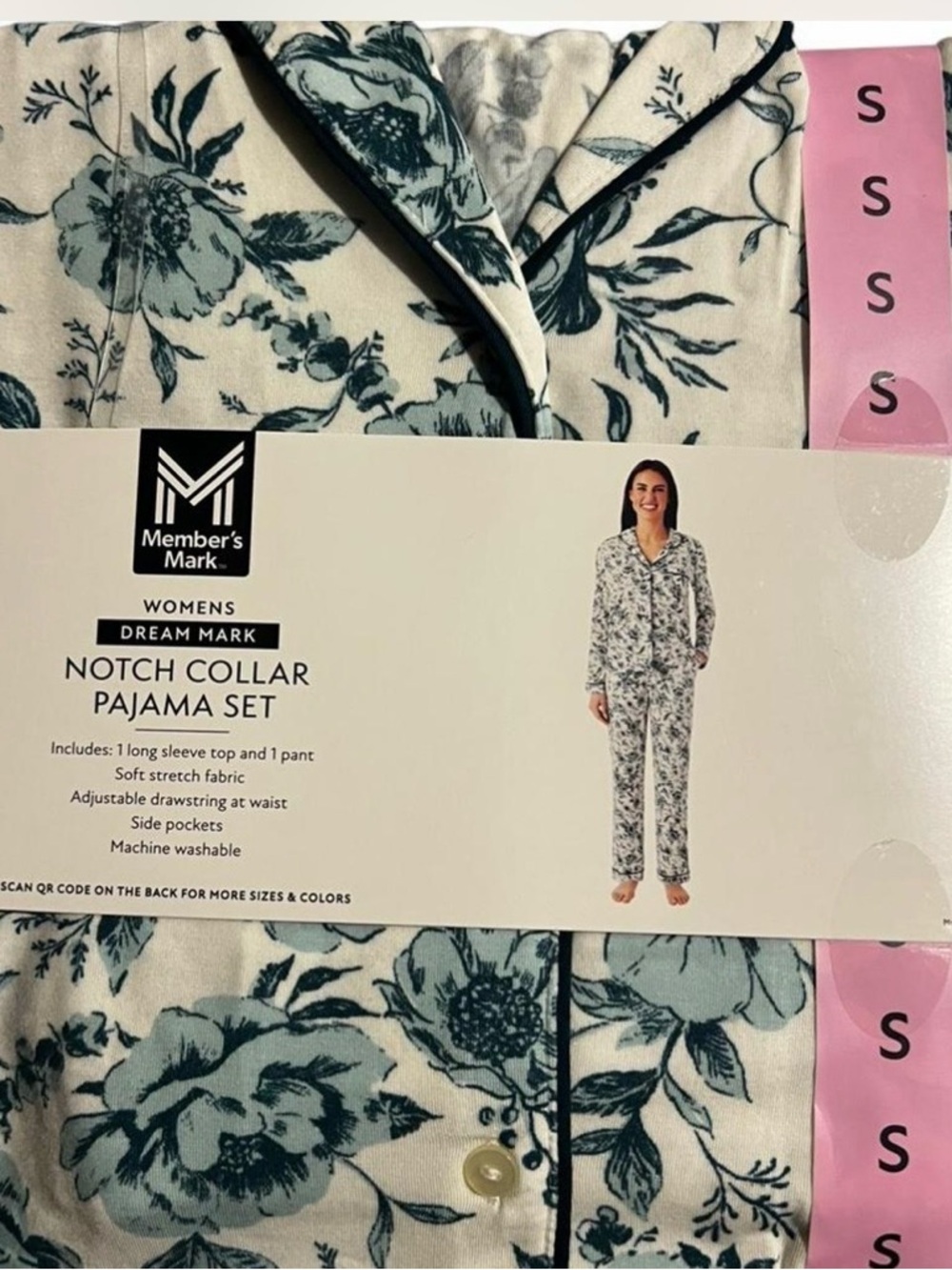 Member's Mark Notch Collar Floral Pajama Set
